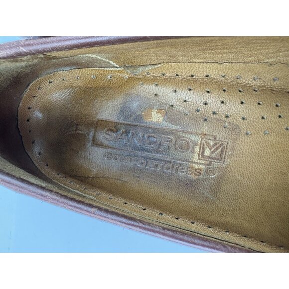 *Sandro Kappa Comfort Tassle Loafer Dress Shoes Mens 10D Oxblood Leather Classic main image 9